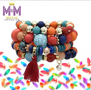 Boho Beaded Bracelets - M&M Royal Emporium