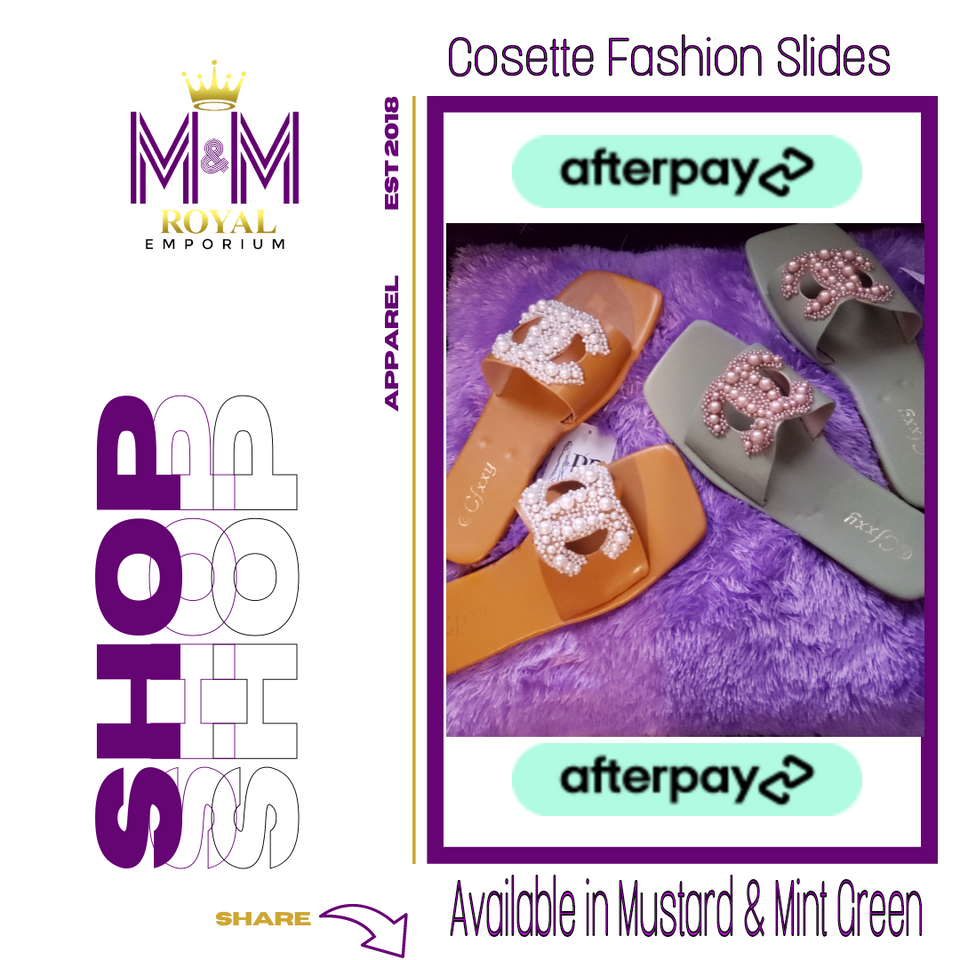 Cosette Fashion Slides - M&M Royal Emporium