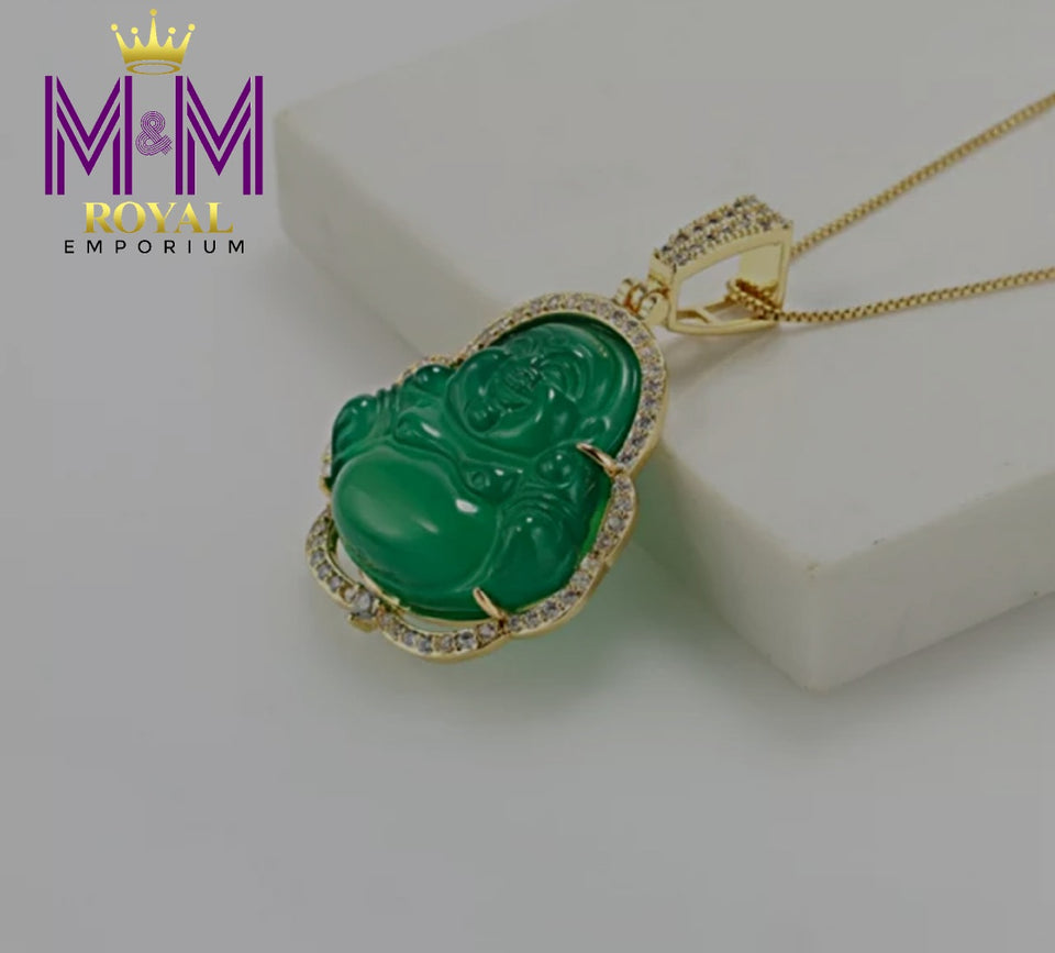 M&M Jade Buddha Pendant Necklace - M&M Royal Emporium